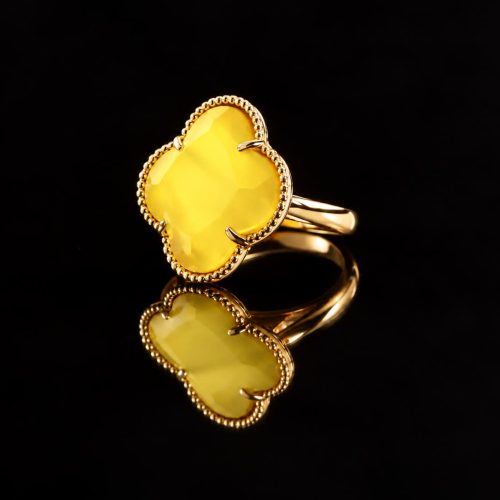 model Fiori ring in zilver roos verguld geel