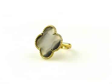 model Fiori ring in zilver verguld grijs - Zilver