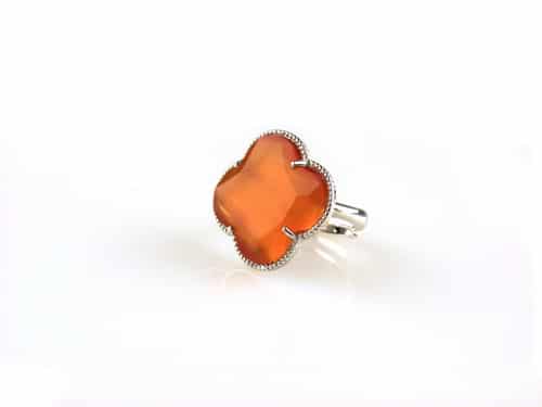 model Fiori ring in zilver oranje - Productontwerp