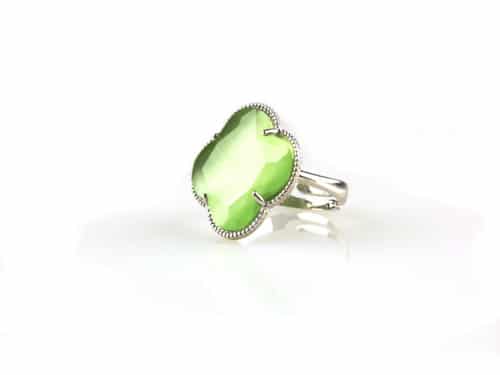 model Fiori ring in zilver groen - Jade