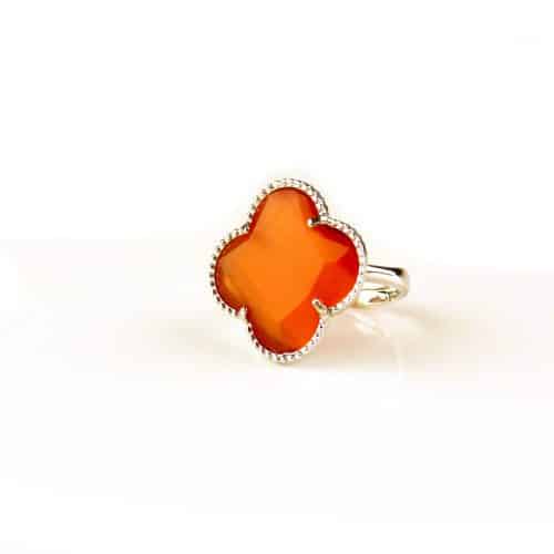 model Fiori ring in zilver oranje - Ring