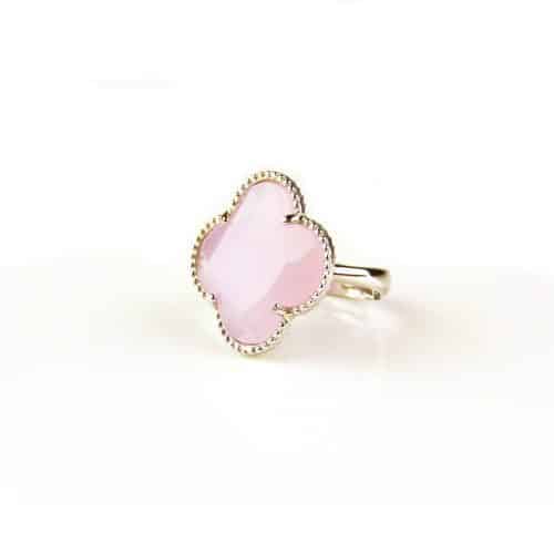 model Fiori ring in zilver lichtroze - Sieraden voor piercings