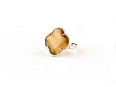 model Fiori ring in zilver bruin - Ring