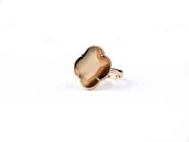 model Fiori ring in zilver roze verguld bruin - Ring