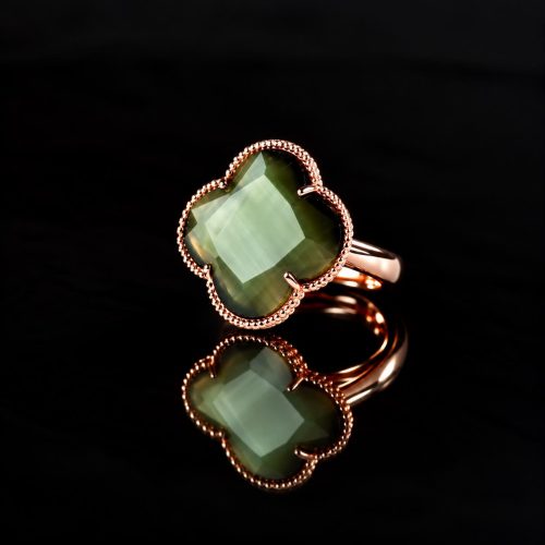 model Fiori ring in zilver roze verguld donkergrijs