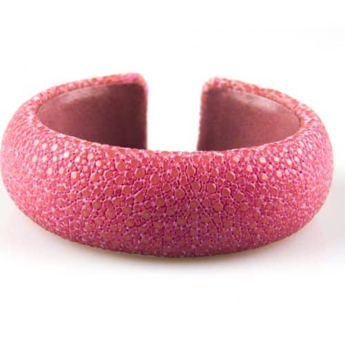 armband in roggenleder 20 mm breed kleur rose pink - Bangle