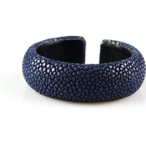 armband in roggenleder 20 mm breed kleur lapis - Bangle