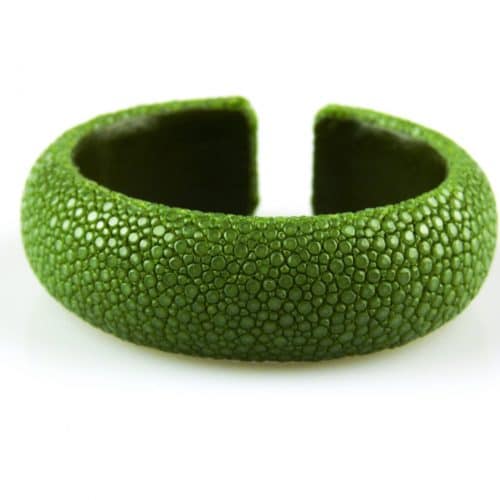 armband in roggenleder 20 mm breed kleur mint - Modeaccessoire