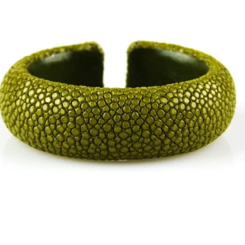 armband in roggenleder 20 mm breed kleur kiwi - Bangle