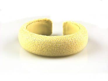 armband in roggenleder 20 mm breed kleur snow - Bangle