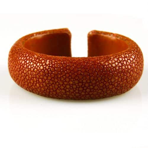 armband in roggenleder 20 mm breed kleur cachou - Bangle