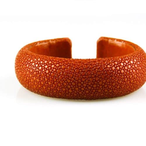 armband in roggenleder 20 mm breed kleur canaries - Bangle