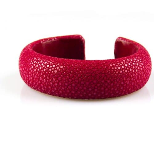 armband in roggenleder 20 mm breed kleur rosso - Bangle