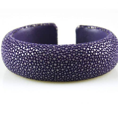 armband in roggenleder 20 mm breed kleur lavender - Armband