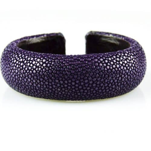 armband in roggenleder 20 mm kleur violet - Bangle