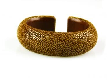 armband in roggenleder 20 mm breed kleur mustard - Armband