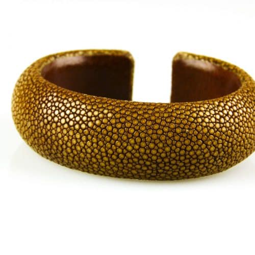 armband in roggenleder 20 mm breed kleur mustard - Armband