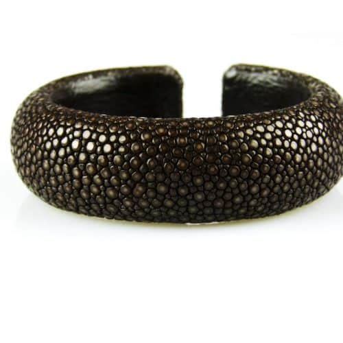 armband in roggenleder 20 mm breed kleur chocolat - Bangle