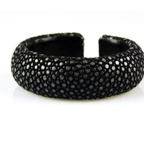 armband in roggenleder 20 mm breed kleur noir - Armband