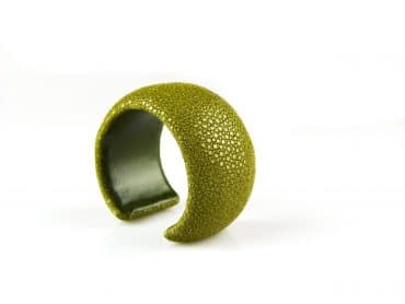 armband in roggenleder 40 mm breed kleur kiwi - Productontwerp