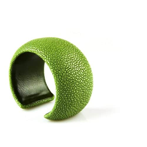 armband in roggenleder 40 mm breed kleur mint - Productontwerp