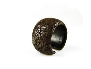 armband in roggenleder 40 mm breed kleur chocolat - Productontwerp