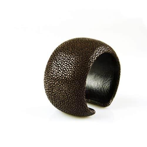 armband in roggenleder 40 mm breed kleur chocolat - Productontwerp