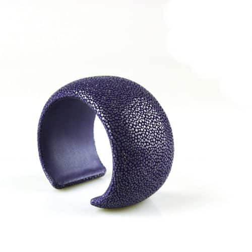 armband in roggenleder 40 mm breed kleur violet - Productontwerp