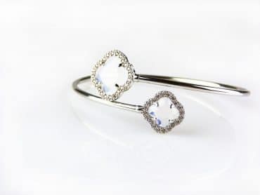 model toi et moi armband in zilver opaal - Ring