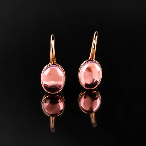 model Venetia oorringen in zilver roze verguld roos