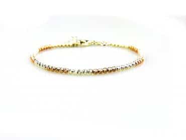 model Lucero armband in zilver en zilver roze verguld - Armband