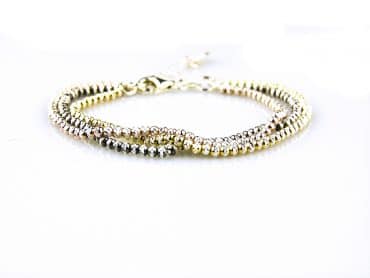 model Fausta armband in zilver multicolor 3 rijen - Armband