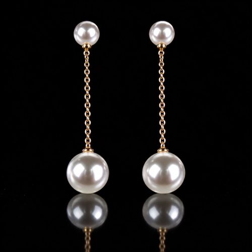 Oorringen Model Pearly zilveren oorringen oorbellen met parels