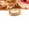 Ring in roos goud gezet met diamant