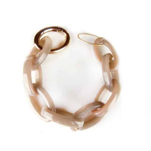 Armband Model Chance beige acryl schakels