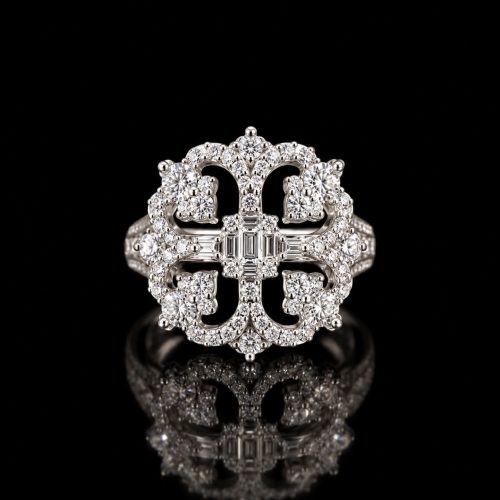 Ring in wit goud gezet met diamant