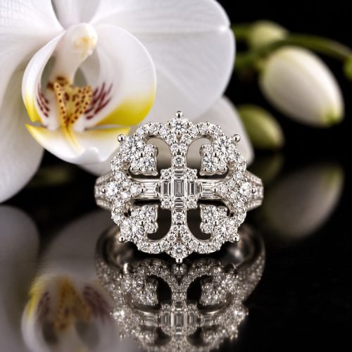 Ring in wit goud gezet met diamant