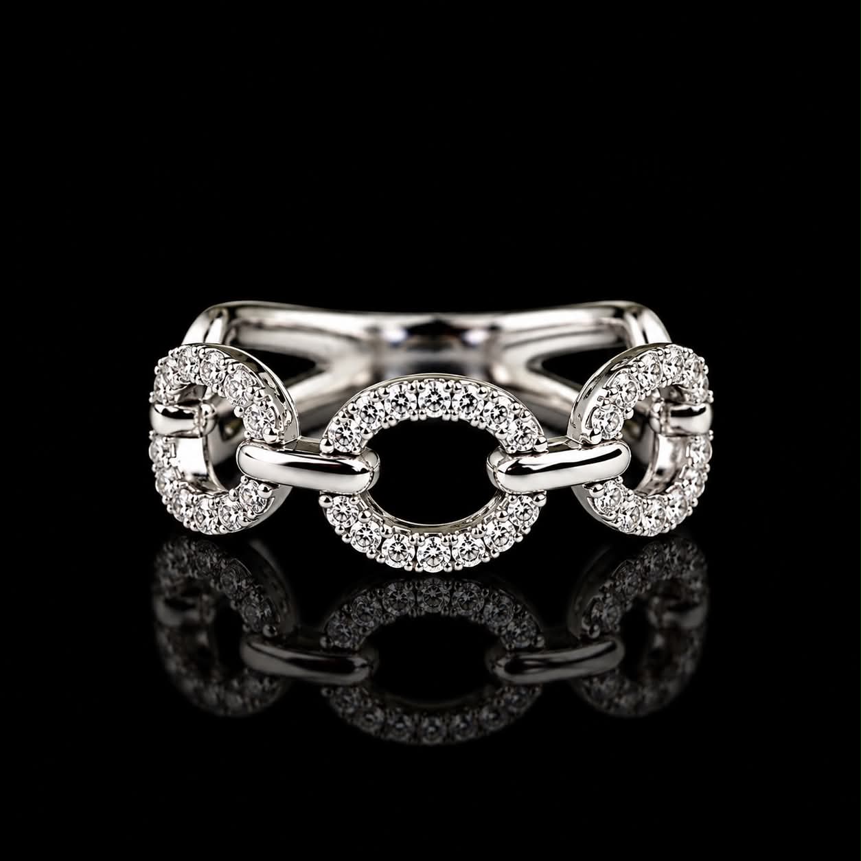 Ring in wit goud gezet met diamant