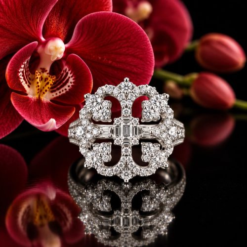Ring in wit goud gezet met diamant