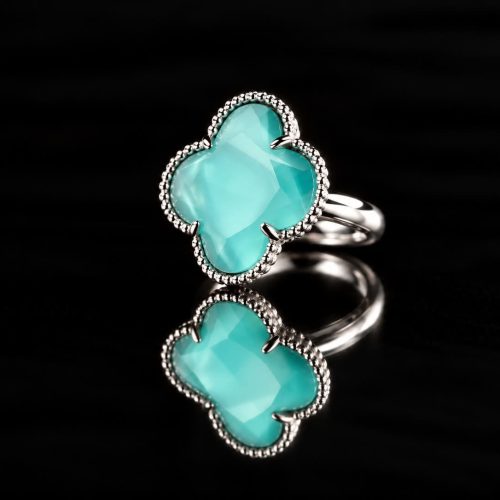 model Fiori ring in zilver turkoois