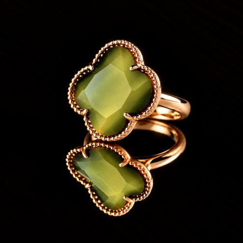 model Fiori ring in zilver roze verguld kaki
