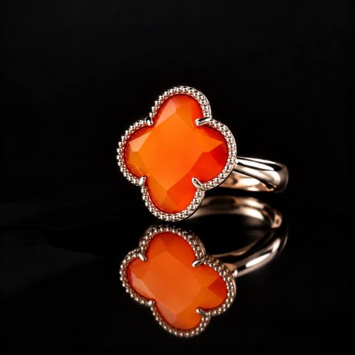 model Fiori ring in zilver oranje