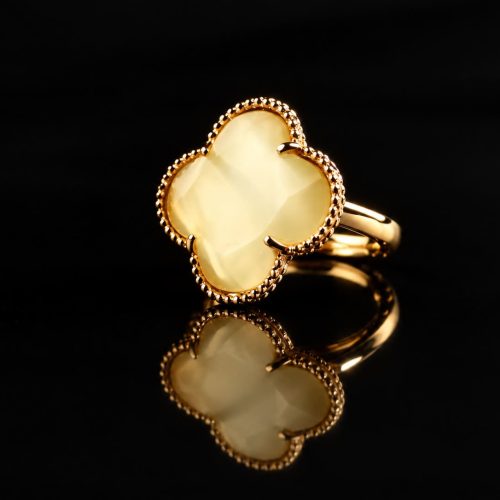 model Fiori ring in zilver roze verguld parelmoer