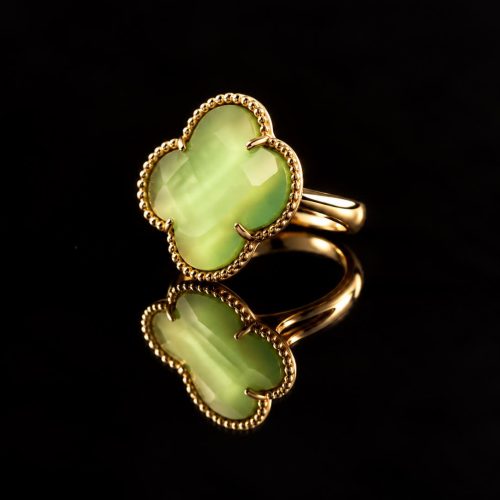 model Fiori ring in zilver roze verguld groen