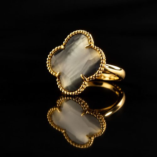 model Fiori ring in zilver verguld grijs