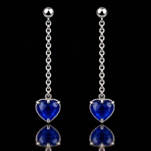 oorringen in zilver model heart