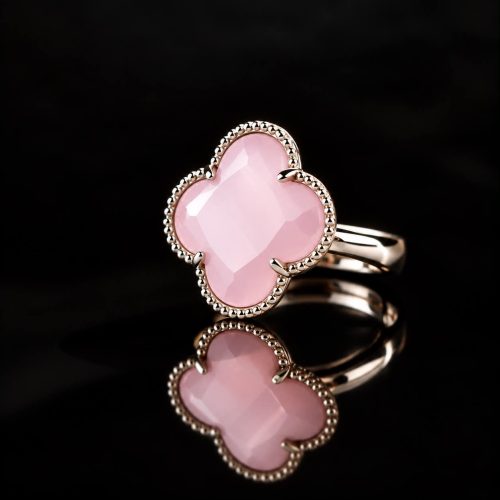 model Fiori ring in zilver lichtroze