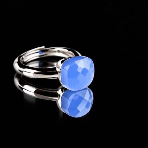 Ring in zilver model pomellato blauwe steen