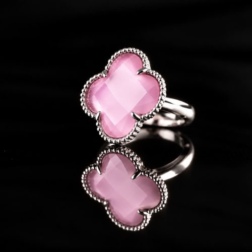 model Fiori ring in zilver roos
