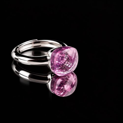 Ring in zilver model pomellato roze steen